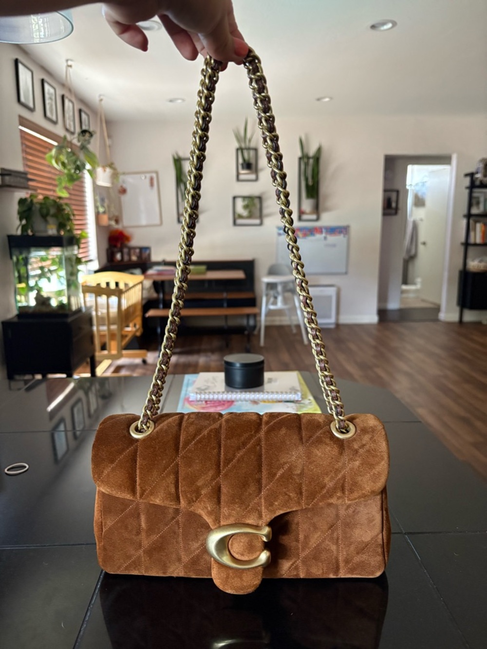 Coach quilted suede tabby 26 in Brown - Picture 3 of 10